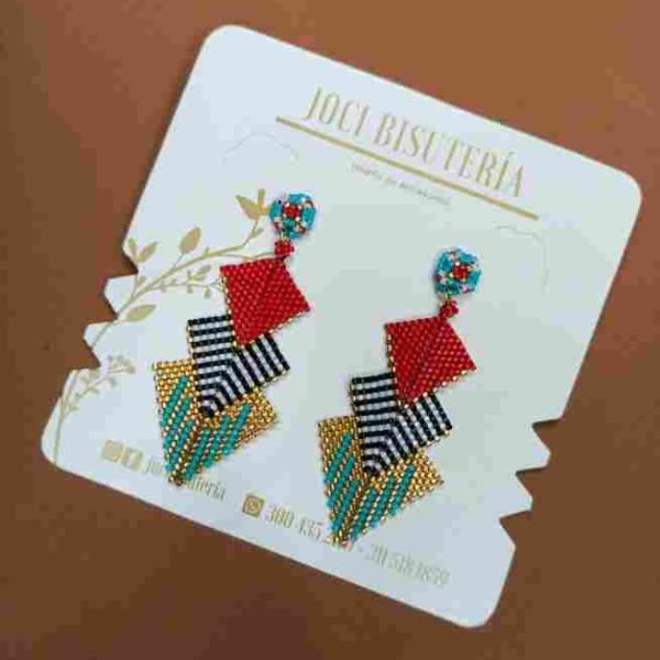 Aretes Rombo Colorido