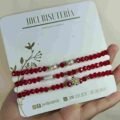 Set Pulseras Cristal Rojo
